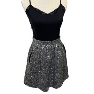Sparkly Bespoke Sequined Mini Skirt